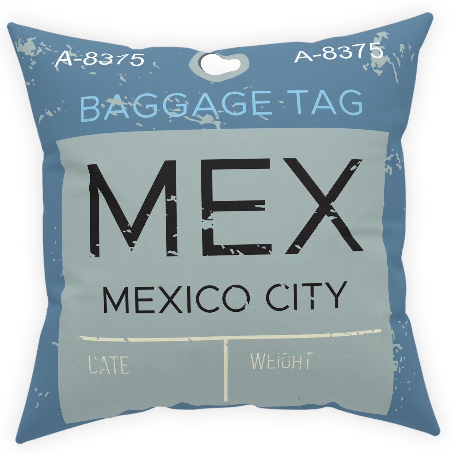 Airport Code (MEX) Broadcloth Pillow