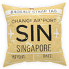 Airport Code (SIN) Broadcloth Pillow