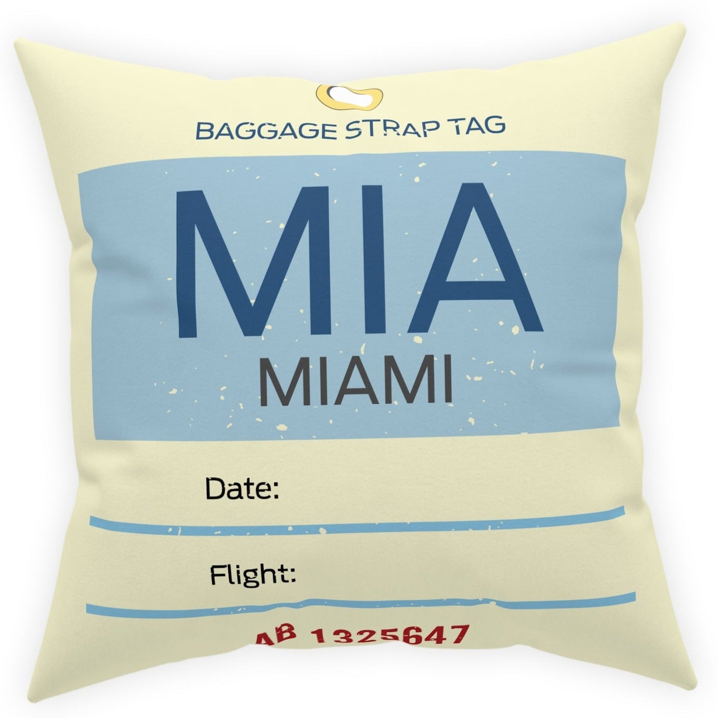 Airport Code (MIA) Broadcloth Pillow