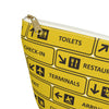 Airport Signs T-Bottom Accessory Pouch