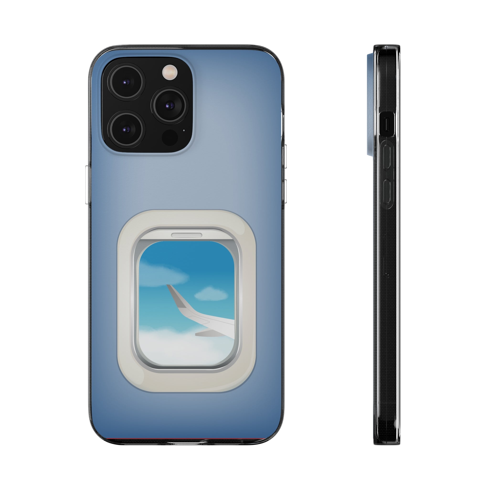 Airplane Window View Soft Phone Case