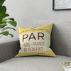 Airport Code (PAR) Broadcloth Pillow