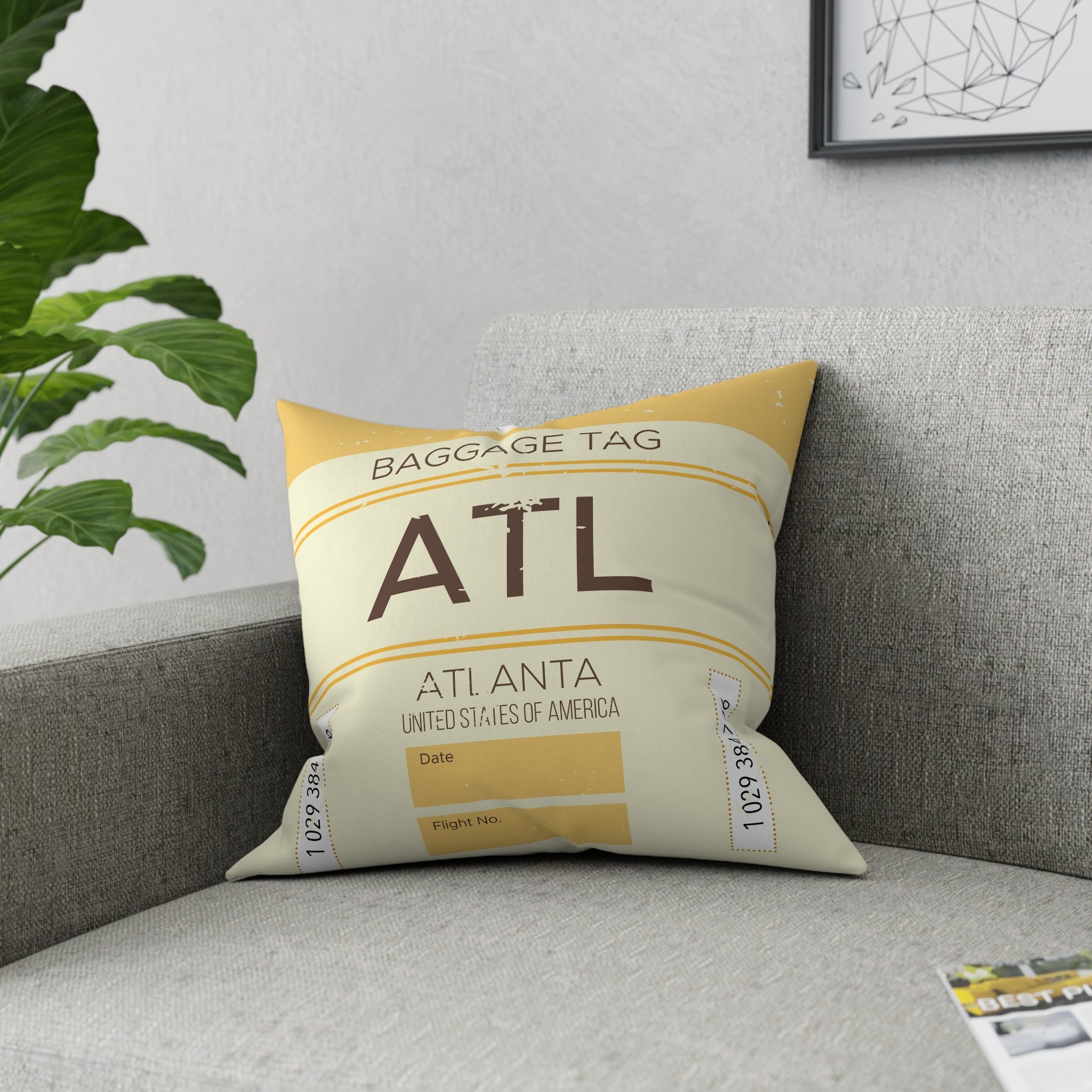 Airport Code (ATL) Broadcloth Pillow