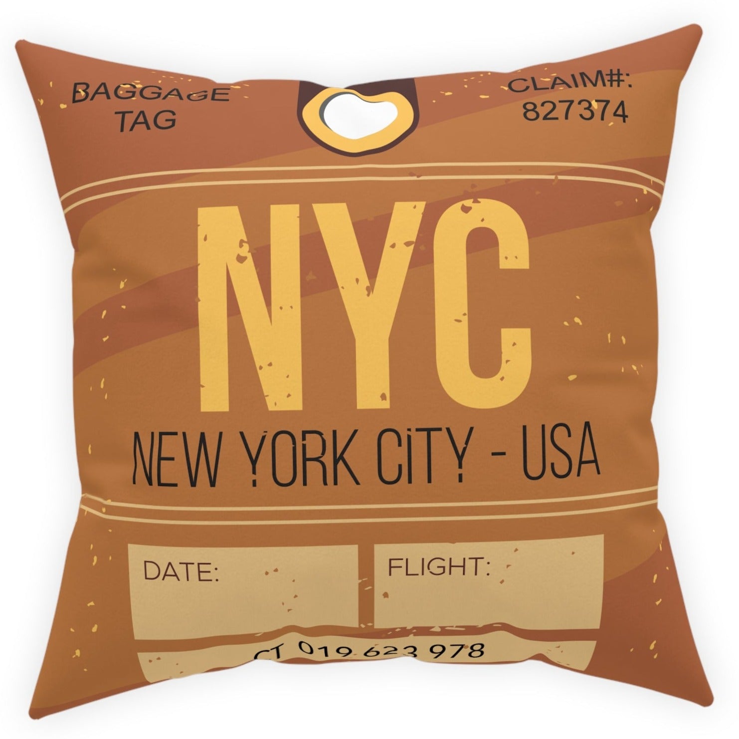 Airport Code (NYC) Broadcloth Pillow