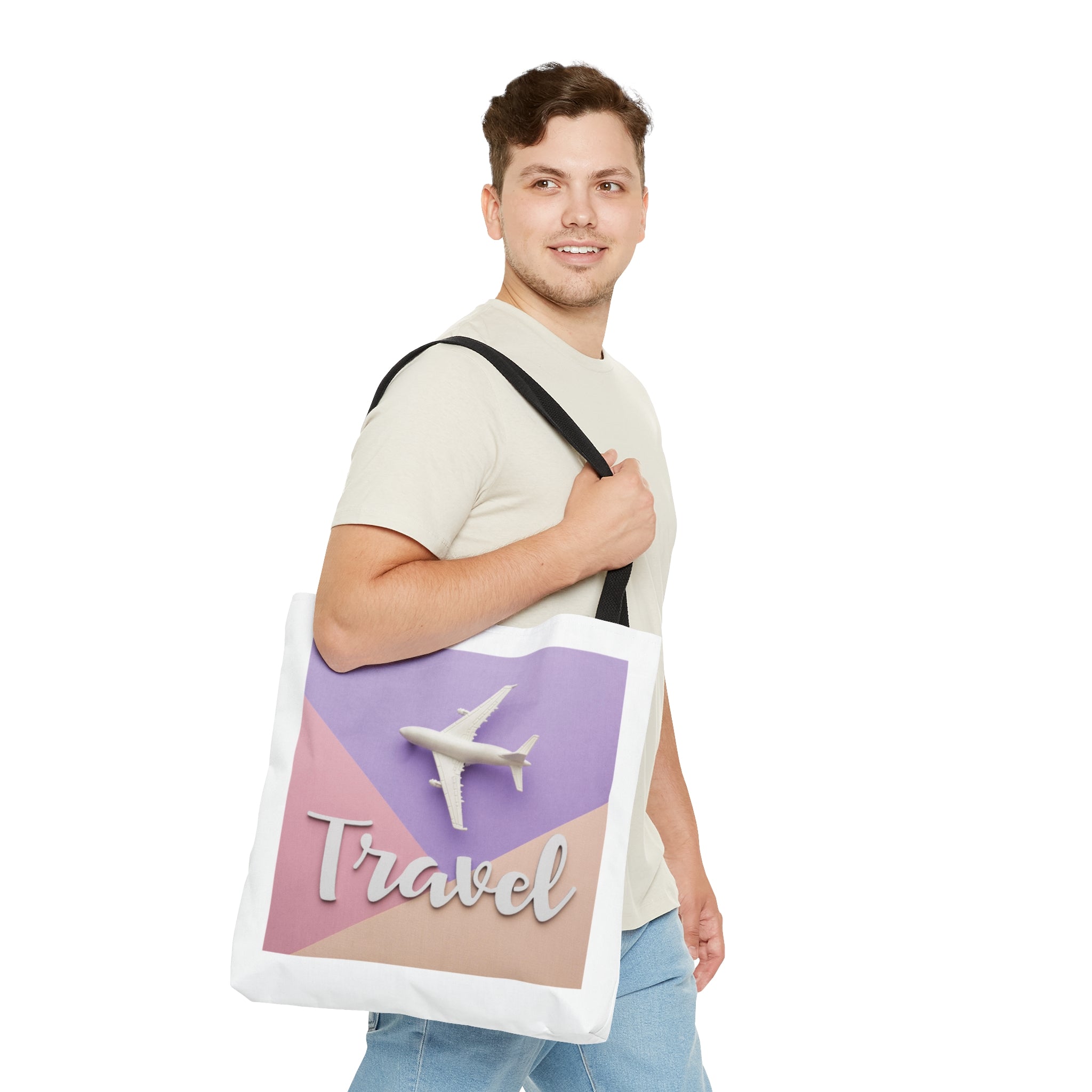 Travel Caption w/ Pastels & Plane Tote Bag