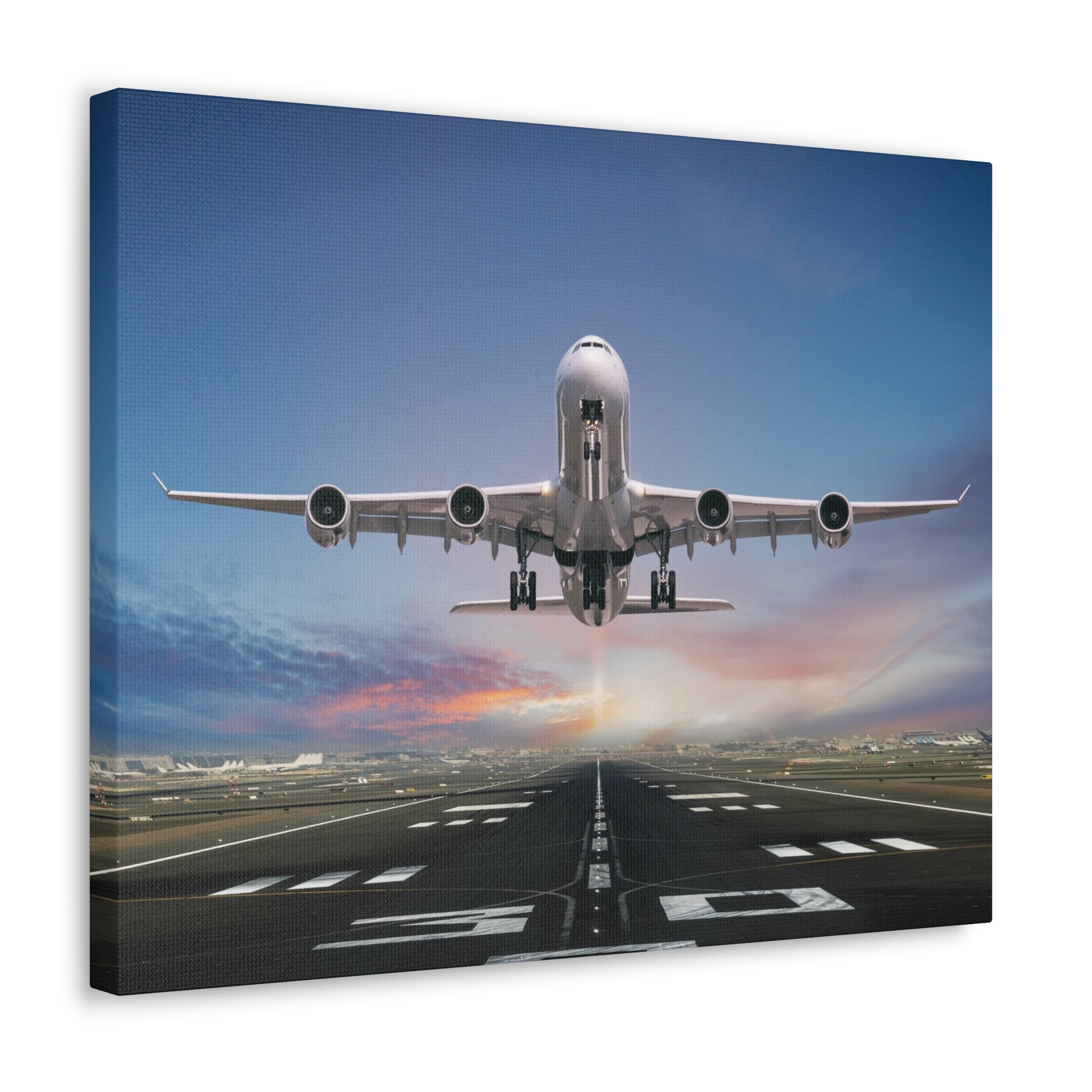 Jumbo Jet Departure Canvas Gallery Wrap