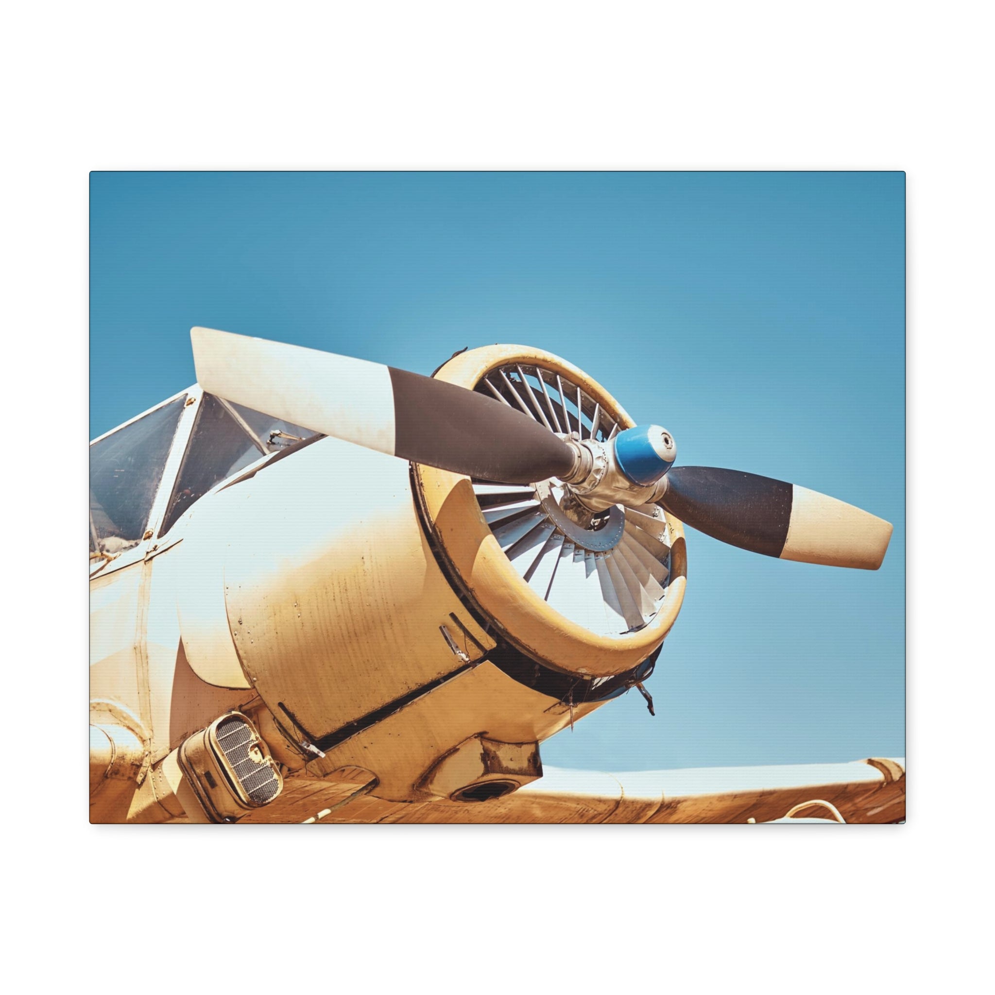 Vintage Military Plane Canvas Gallery Wrap