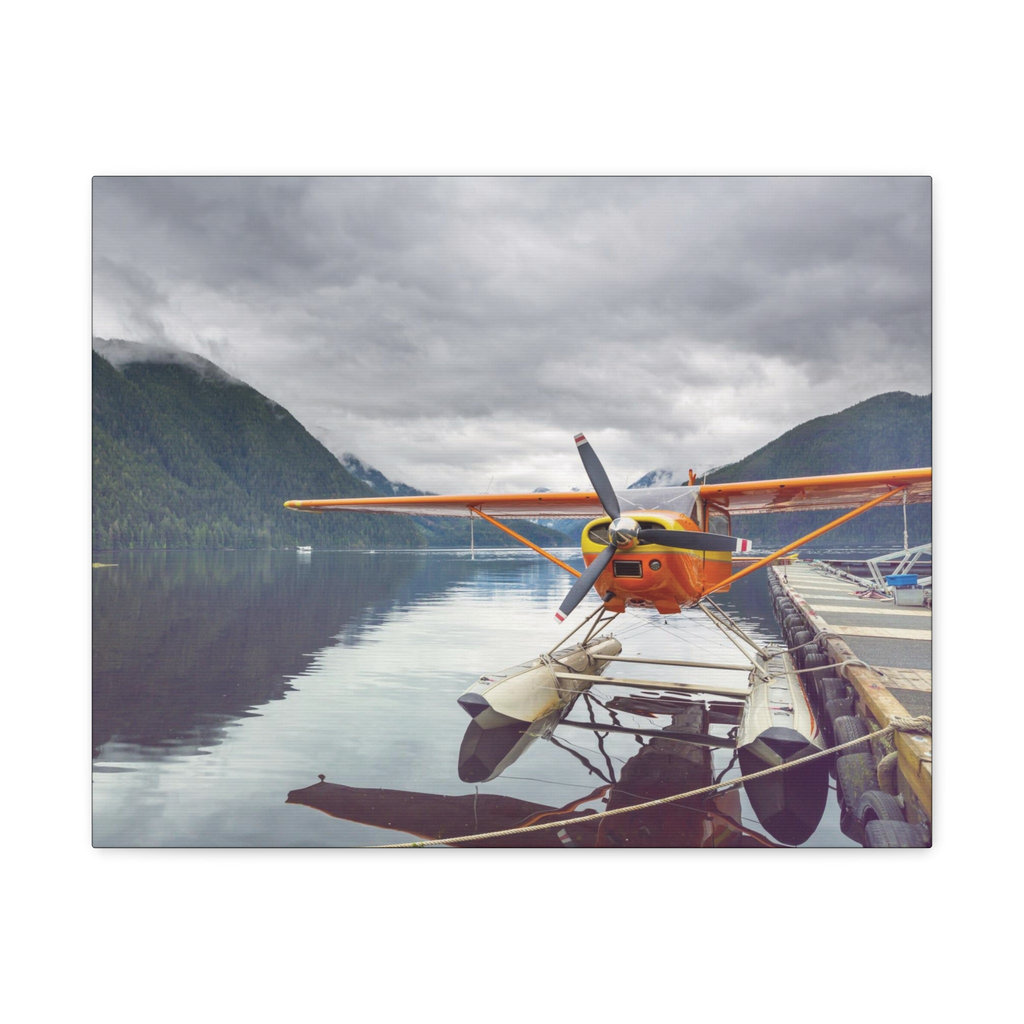 Float Plane on Mountain Lake Canvas Gallery Wrap