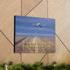 Commercial Jet Landing & Approach Lights Canvas Gallery Wrap