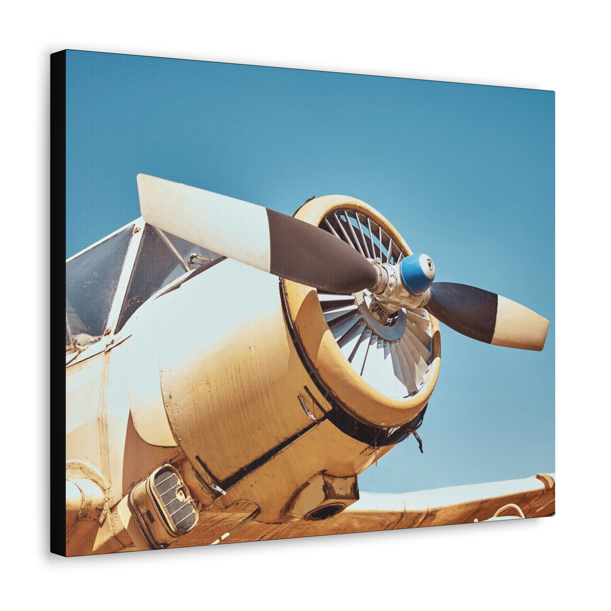 Vintage Military Plane Canvas Gallery Wrap