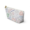 Passport Stamps T-Bottom Accessory Pouch