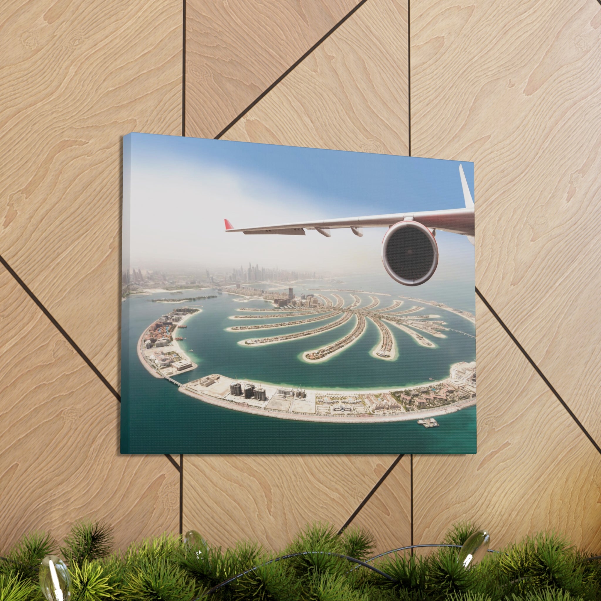 Passenger Jet Leaving Dubai Canvas Gallery Wrap