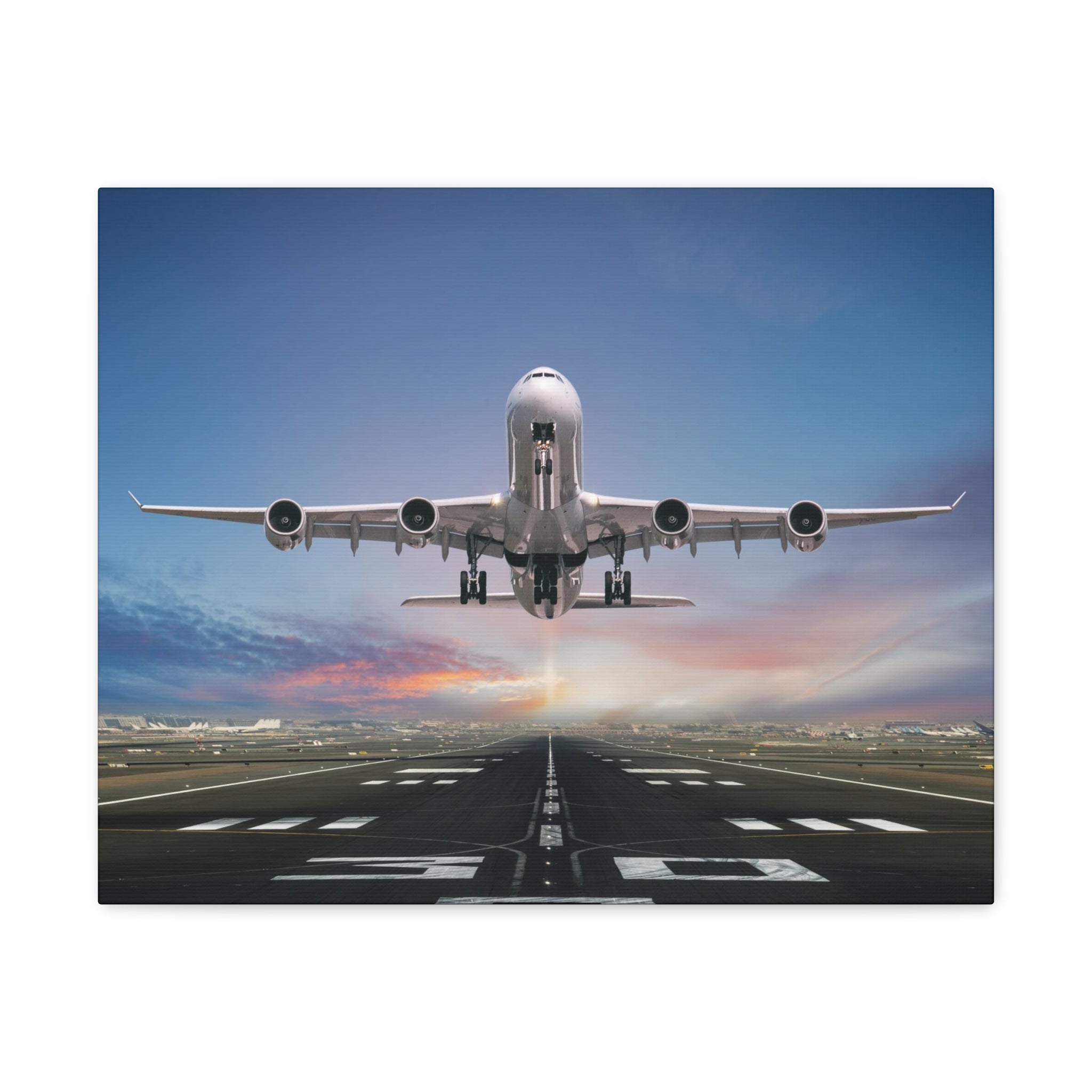 Jumbo Jet Departure Canvas Gallery Wrap